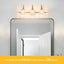 Lámpara tocad. baño oro cepillado 3 luces estilo granja
