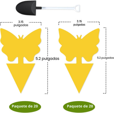 40 Trampas Hongos Mosquitos Interiores Adhesivas Amarillas