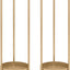 Soporte metal 2 niveles para plantas pantallas extraíbles dorado