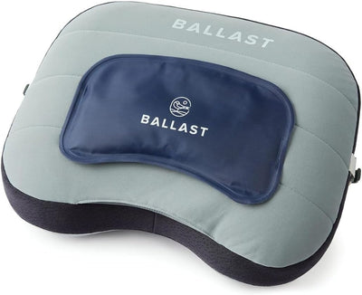 Combo almohada inflable y refrigeración gris luna