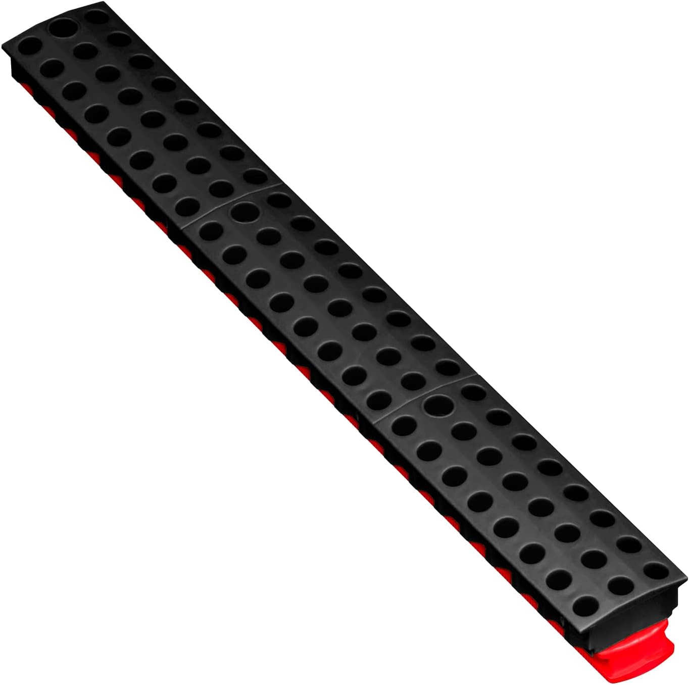 Barra magnética organiz. brocas 1/4pulg rojo/negro