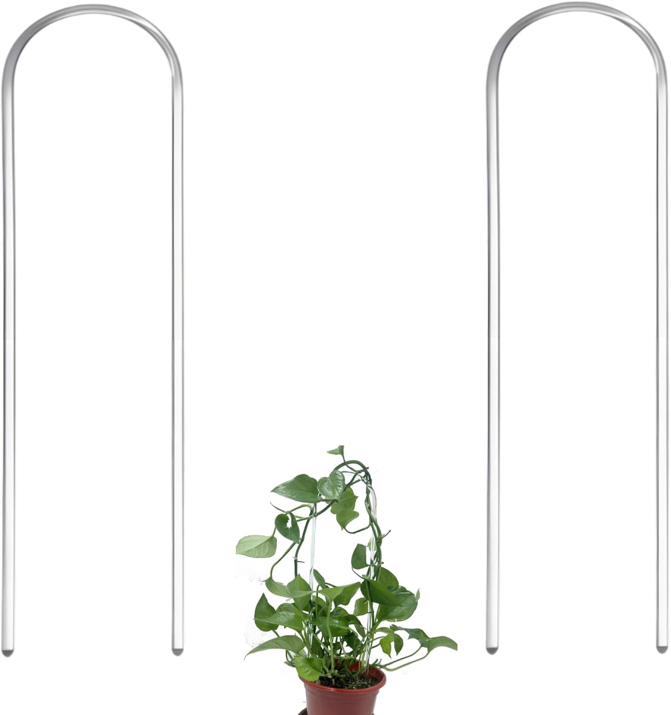 2 Soportes Acrílicos en U 14pulg para Plantas enrejado Vid