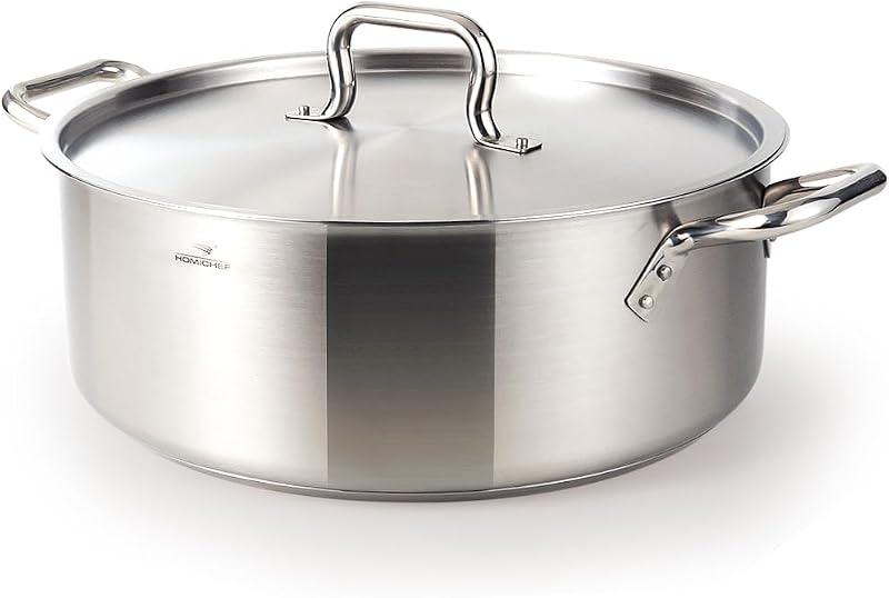 Sartén estofado acero inox 19qt sin níquel pulido mate