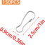 150 Ganchos Resorte Acero Inox 304 1"