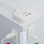 Adaptador 2 a 3 clavijas con 3 salidas y 4 USB 5ft blanco