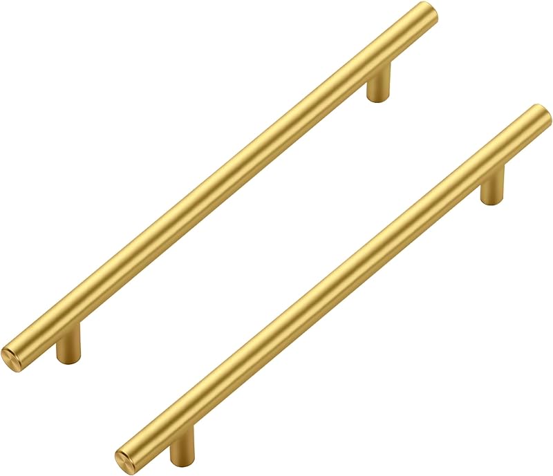 30 Manijas Tiradores Dorado Acero Inox 7.5" Barra T