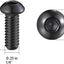 50 Tornillos Botón 1/4-20x3/4 Acero Inox 304 Negro