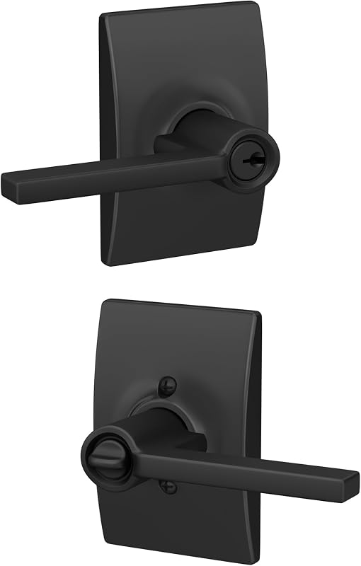 Manilla puerta cerradura llave color negro mate