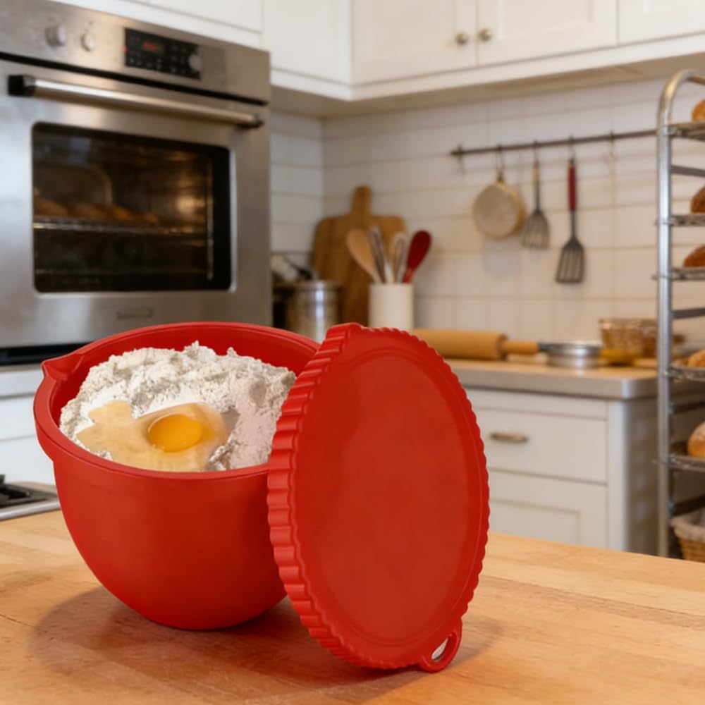 Bowl de silicona pesado para mezcladoras 4.5 y 5 qt con tapa de almacenamiento