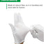 4 Pzas Guantes Algodón Blanco Talla Mediana