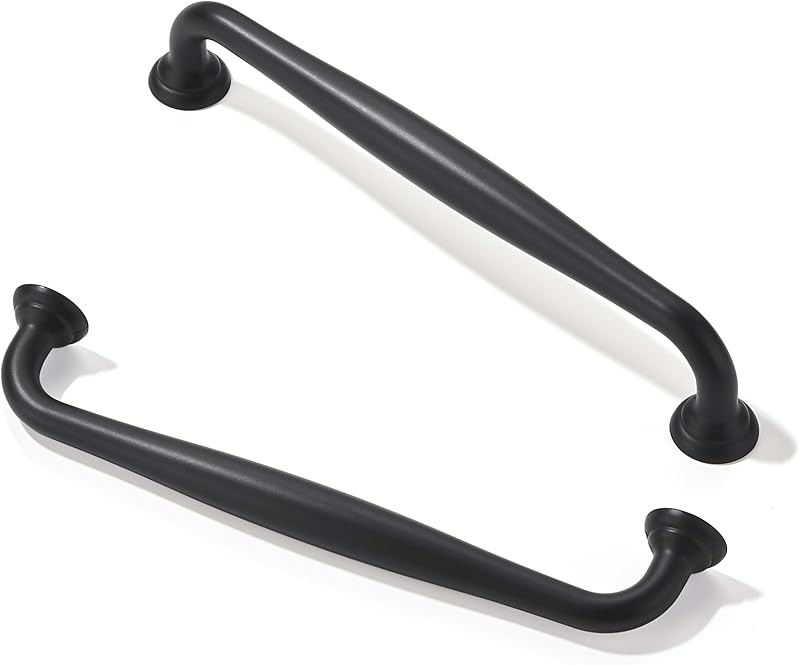 10 Manijas Gabinete Negro Mate 5/128mm para Cocina