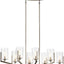 Candelabro ovalado 14.75pulg 8 luces cristal peltre clásico