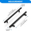 Manijas negras acero inox para gabinetes 6.25" set 20
