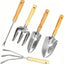 Set 5 Pzas Herramientas Jardín Acero Inox Pala Rastrillo