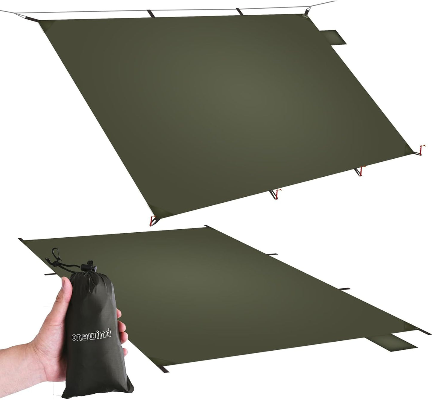 Huella ultraligera silnylon impermeable 98x55" camping
