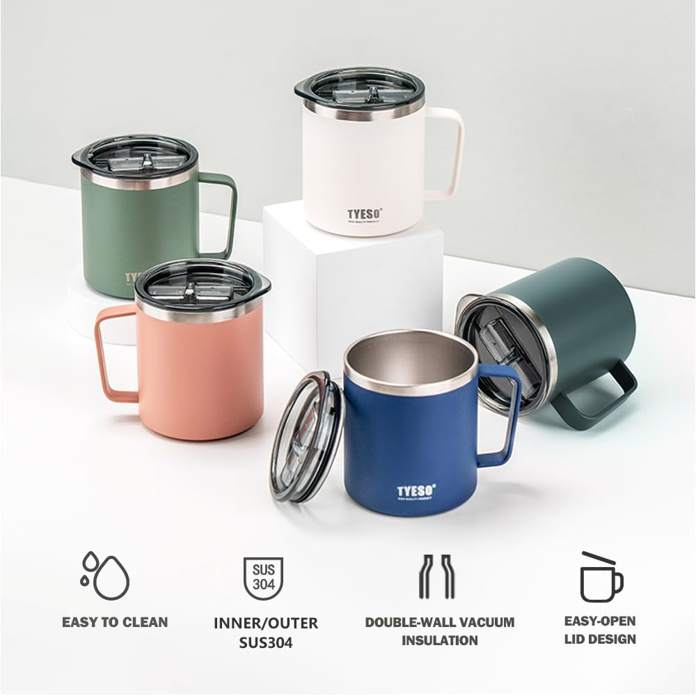 Taza térmica acero inox 14oz con tapa enfriamiento negro