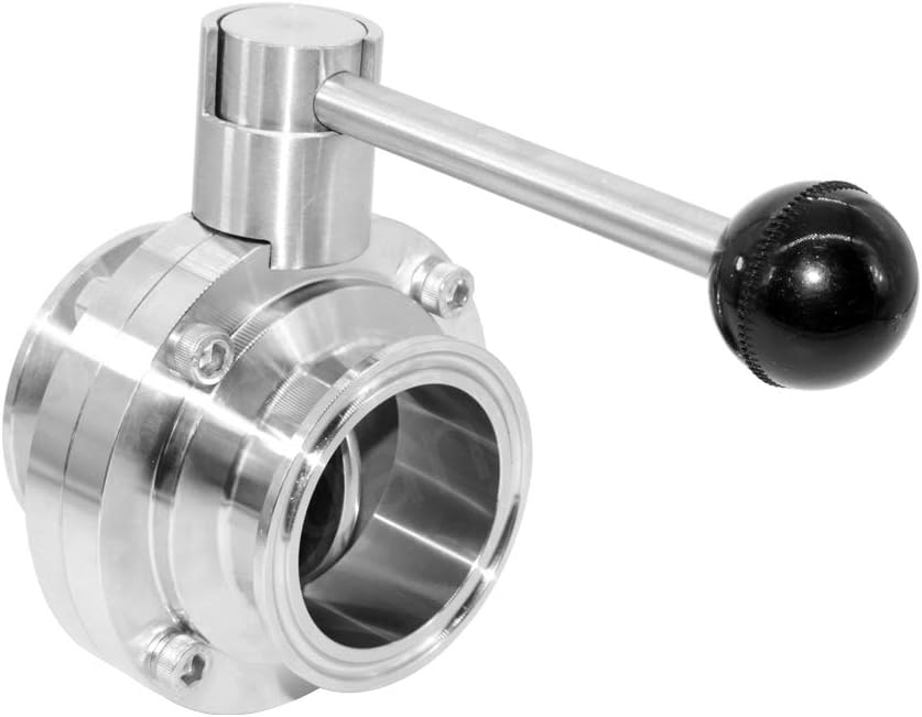 Válvula sanitaria tri clamp 2pulg con junta silicona