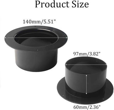 Brida conducto 4pulg ABS negro abrazadera HVAC