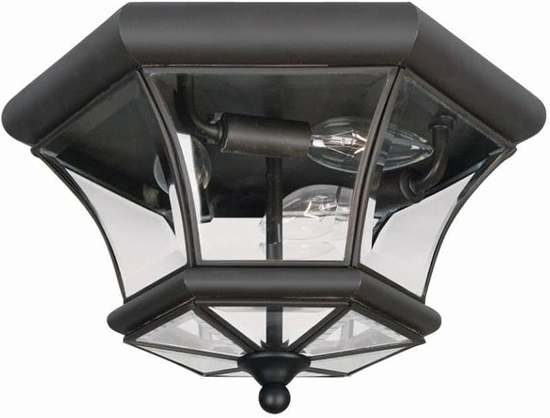 Luz empotrada bronce cristal biselado 3 luces