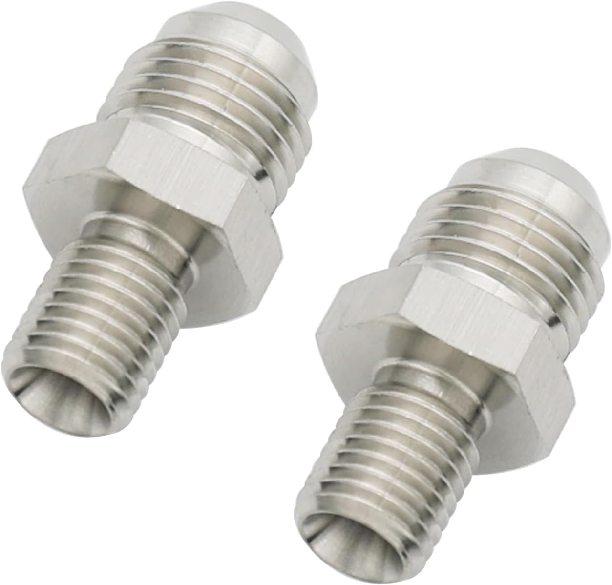 Adaptador acero inox 6AN a M10x1.0 pack 2