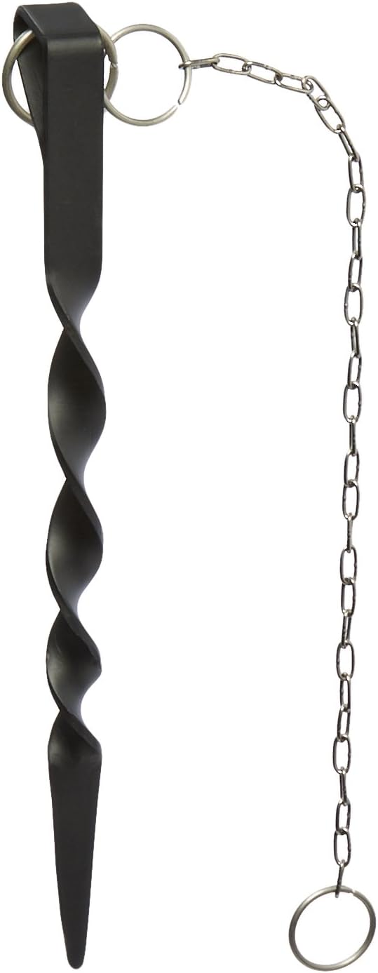 Estaca anclaje hierro negro cadena acero inox 17"