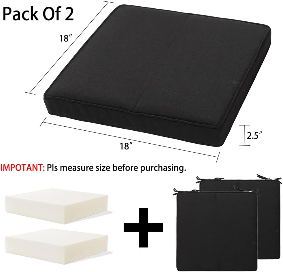 Cojín cuadrado impermeable 18x18pulg pack 2