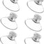6 Pzas Ventosa Cristal PVC Transparente 1.614" Extra Fuerte