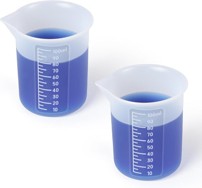 2 Vasos Detergente 3.4oz Silicón Reutilizables Antiadherentes
