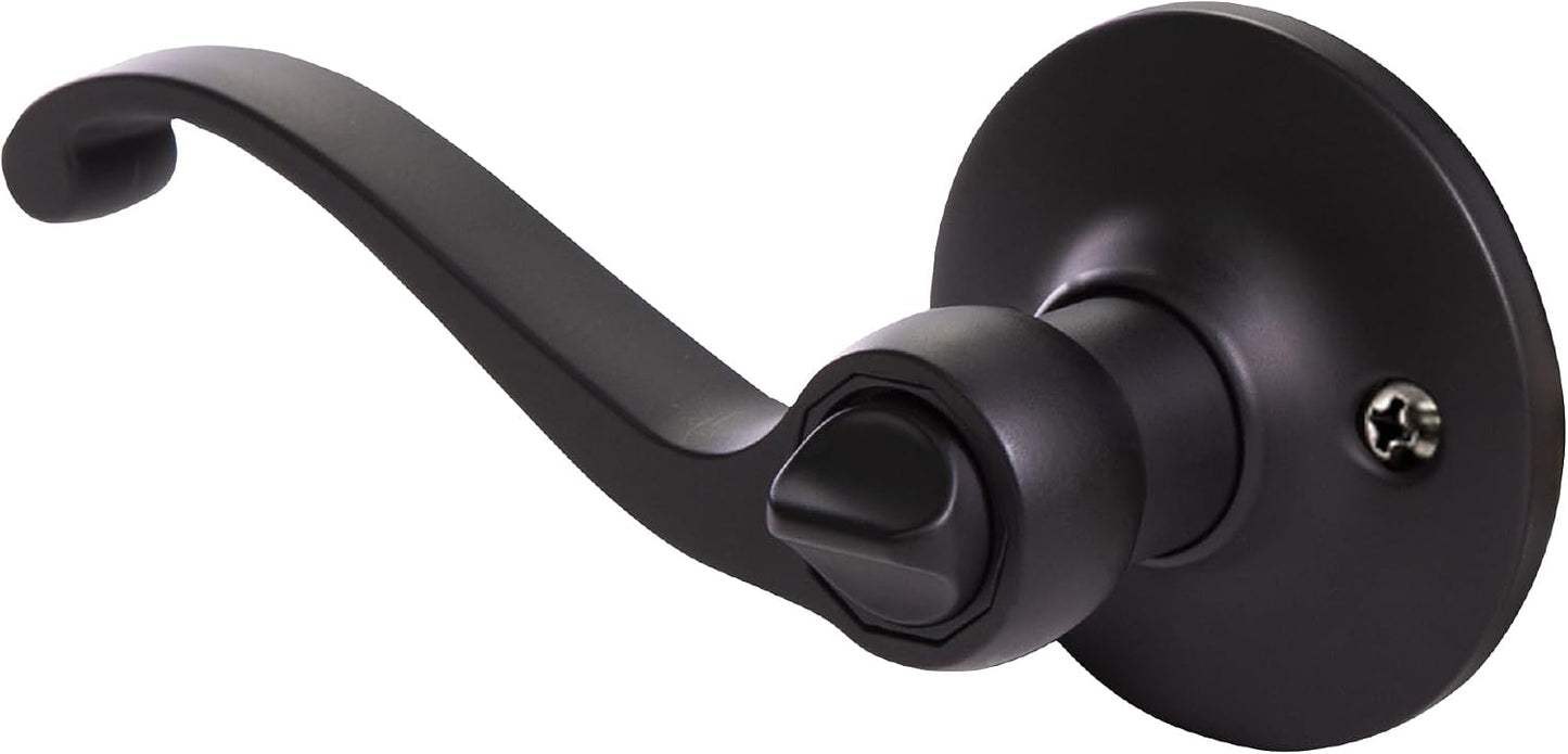 Manija puerta privacidad cama baño Scroll negro mate