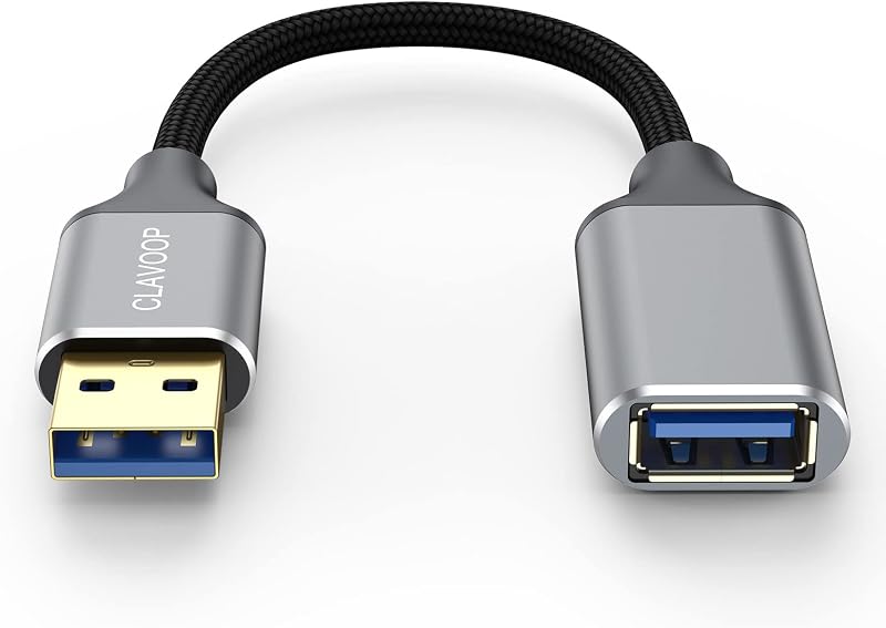 Cable extensión USB A 3.0 6pulg macho hembra trenzado
