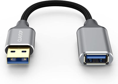 Cable extensión USB A 3.0 6pulg macho hembra trenzado