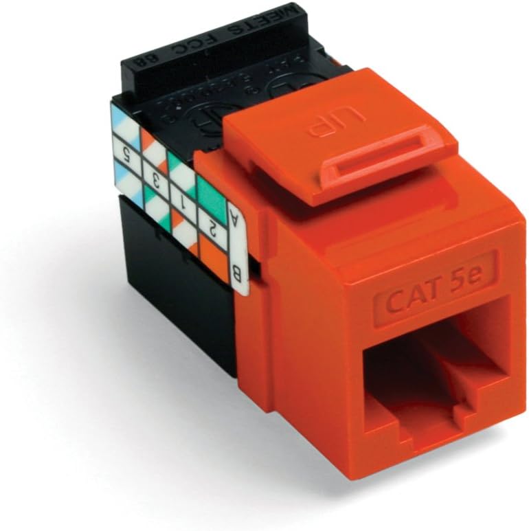 Conector QuickPort Cat 5E pack 25 naranja