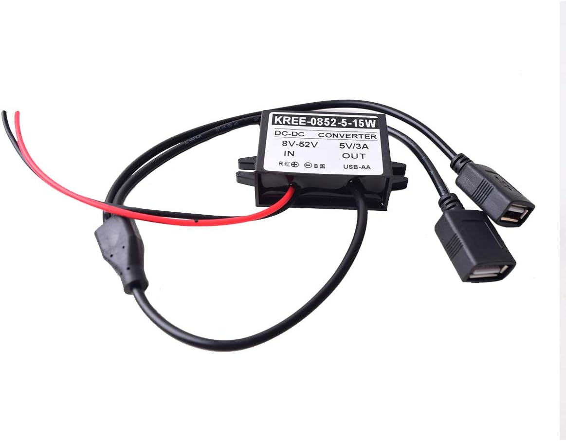 Cargador USB dual 12-24V a 5V para automóvil