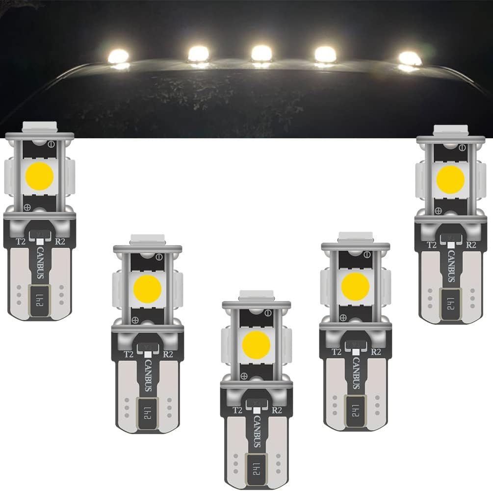 5 Pzas LED techo cabina RAM Dodge 3500 OEM blancas