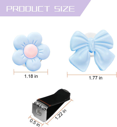 8 Pzas Clips Ventilación Coche con Arco Girasol Accesorio Estético
