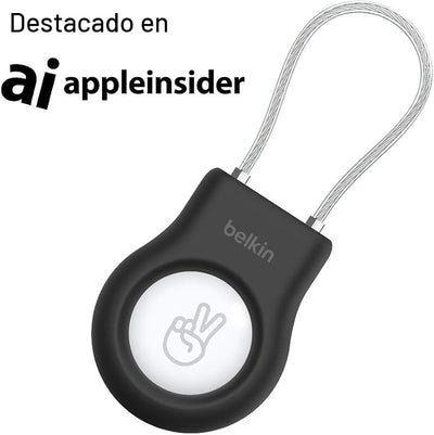 Soporte AirTag con cable alambre color negro
