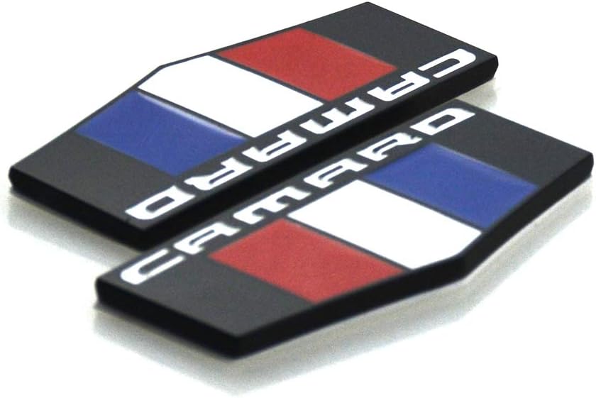 2 Emblemas Camaro 3D para Guardabarros Delantero Negro