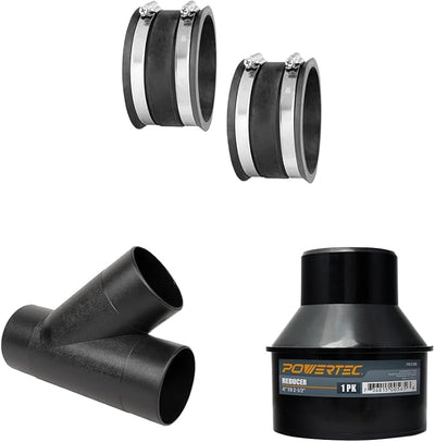 Manguito flexible 4" con abrazaderas acero accesorio Y