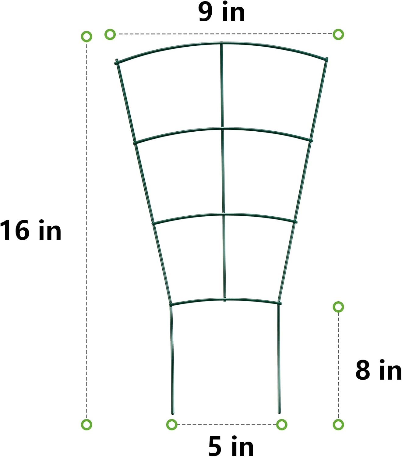 6 Enrejados Metal 16pulg para Plantas Interior