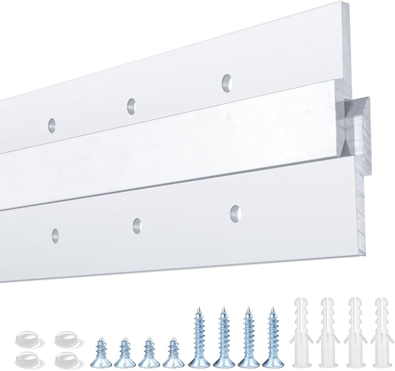 Gancho francés 18" resistente para cuadros y espejos 2 pares
