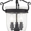 Soporte techo 3 luces color negro