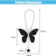 Adorno colgante espejo auto diamantes mariposa negro
