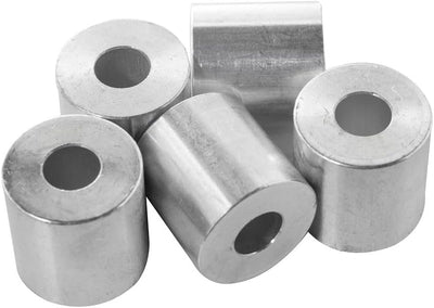 Espaciador aluminio 1x3/8 redondo sin rosca para pernos 3/8 o M10