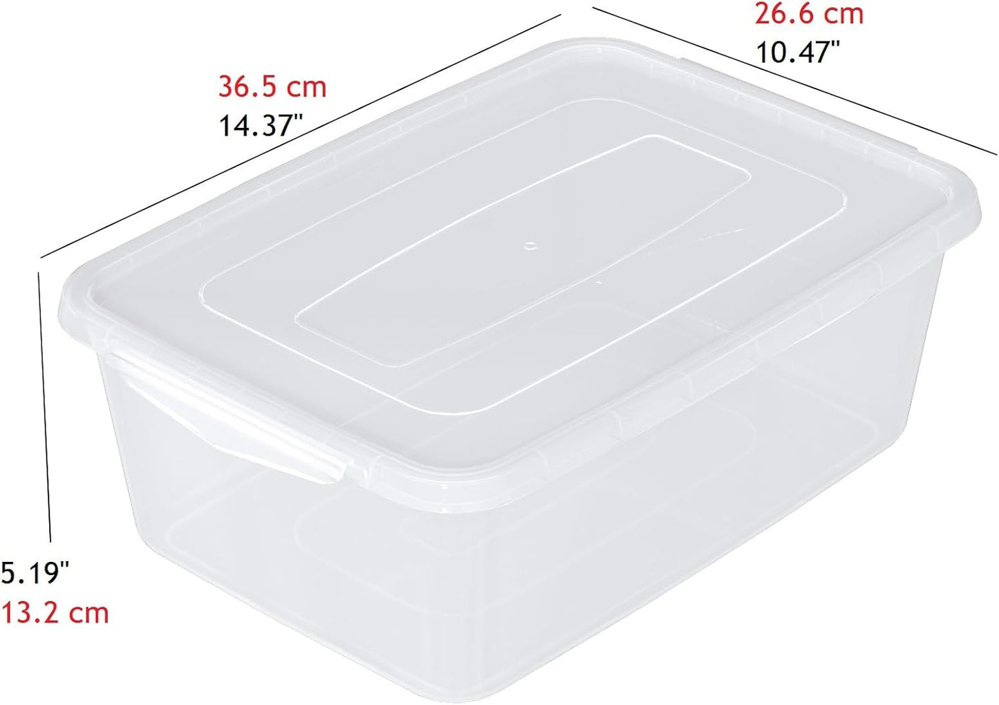 4 Recipientes Alimentos 14L con Tapas Presión Sin BPA