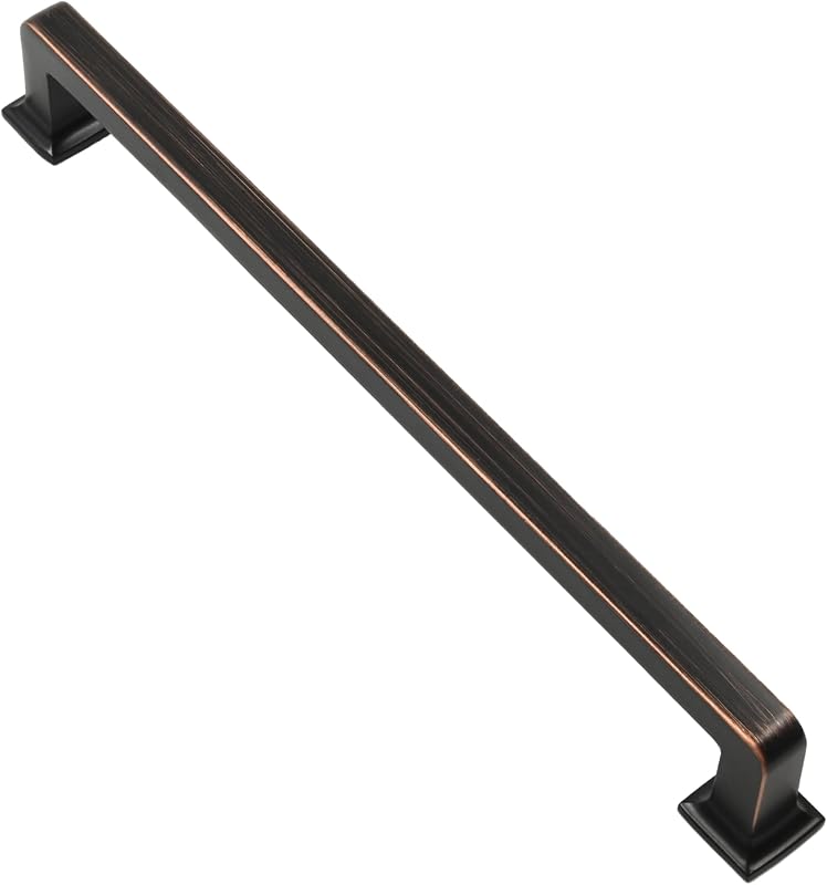 6 Tiradores Bronce Aceitado 8-3/4" Gabinete Cuadradas