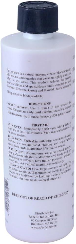 Bañera hidromasaje transparente 1pint clarificador spa