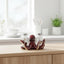 Dúo salero pimentero pulpo rojo 6pulg cocina textura piedra