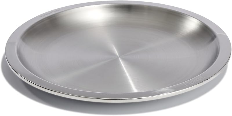 Plato acero inox reutiliz. para acampar gris abedul