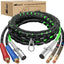 Kit manguera aire 3en1 12ft cable 7vias verde resistente
