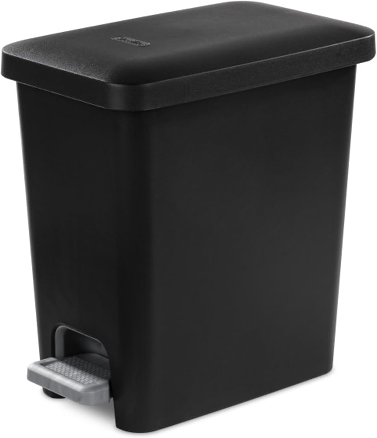 Cubo basura rectangular 2.7gal plástico pedal negro set 2